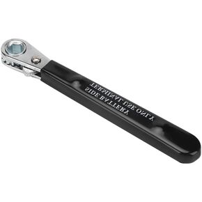 Side Terminal Wrench, 5/16" 6 Point End Insulated Handle Side Terminal Battery Ratchet Wrench Auto Repair Tool