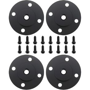 eMagTech 4PCS Hot Shoe Mount Nut Adapter 1/4"-20 Thread Diameter 39.5mm with Screw for Most Tripods and Monopods Tripod Screw Adapter Black