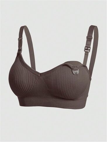 MakeMeChic Women's 3 Pack Maternity Nursing Bras Rib Knitted Breastfeeding Bralettes in Saudi Arabia