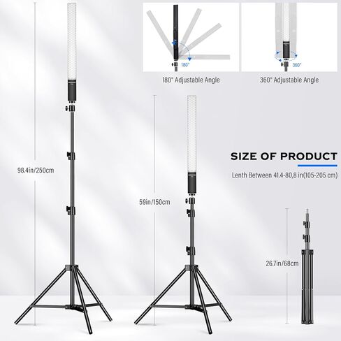 قريبا P20 RGB LED LED LED مجموعة إضاءة التصوير الفوتوغرافي ， 2 PCS محمولة محمولة Dimmable 2500-8500K CRI≥97 40 تأثيرات الإضاءة مع المدرجات/حقيبة تسجيل الفيديو ، يوتيوب ، الصور الفوتوغرافية in Kuwait