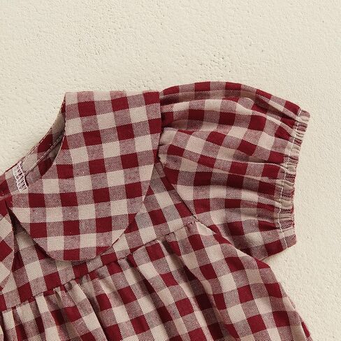 Bagilaanoe Summer Outfit Infant Baby Girl Clothes Short Sleeve Romper Bodysuit Solid Doll Collar Jumpsuit Tops in Saudi Arabia