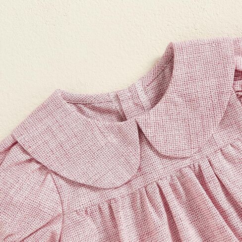 Bagilaanoe Summer Outfit Infant Baby Girl Clothes Short Sleeve Romper Bodysuit Solid Doll Collar Jumpsuit Tops in Saudi Arabia