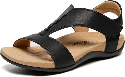 Athlefit Women's Orthopedic Arch Support Sandals Summer Comfortable Walking Flat Beach Sandals Casual Dressy in Saudi Arabia