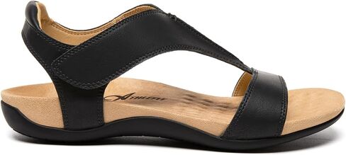 Athlefit Women's Orthopedic Arch Support Sandals Summer Comfortable Walking Flat Beach Sandals Casual Dressy in Saudi Arabia
