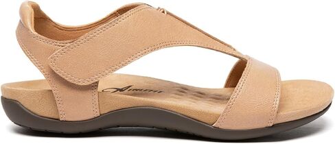 Athlefit Women's Orthopedic Arch Support Sandals Summer Comfortable Walking Flat Beach Sandals Casual Dressy in Saudi Arabia