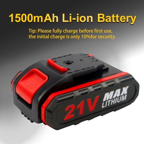 Home Rechargeable 21V Cordless Hand Drill Set, with 25 level torque and 21V 2Ah lithium-ion battery, LED light, for DIY home maintenance and repair in Saudi Arabia
