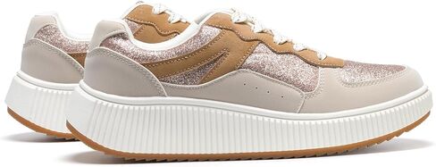 Platform Sneakers for Women Glitter Lightweight Tennis Walking Shoes in Saudi Arabia
