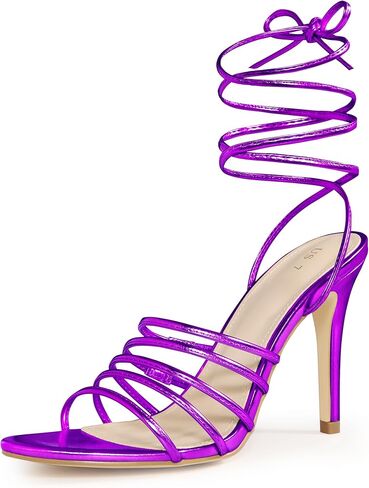 Allegra K Women's Lace Up Strappy Slingback Stiletto High Heel Sandals in Kuwait