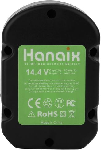 4000mAh Battery Compatible with Ryobi 14.4V Battery 1314702 130224010 130224011 130281002 1400144 1400655 1400656 1400669 HP1441 HP1441M HP1441MK2 HP1442M Ni-MH Battery in Saudi Arabia