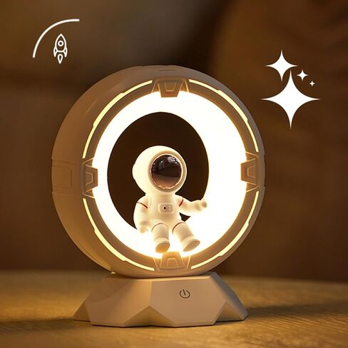 Astronaut Light, Room Decoration, Night Light Baby, Rechargeable & Dimmable with 9-Level Cold & Warm Light, Adjust by Tap & Touch, Kids, Lights for Bedroom, Living Room, Birthday in Saudi Arabia