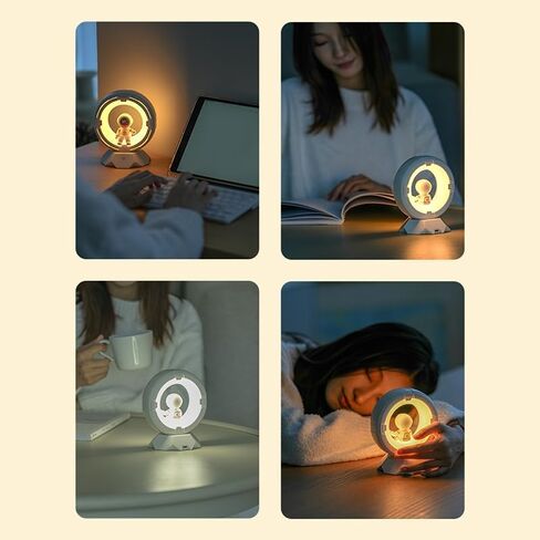 Astronaut Light, Room Decoration, Night Light Baby, Rechargeable & Dimmable with 9-Level Cold & Warm Light, Adjust by Tap & Touch, Kids, Lights for Bedroom, Living Room, Birthday in Saudi Arabia