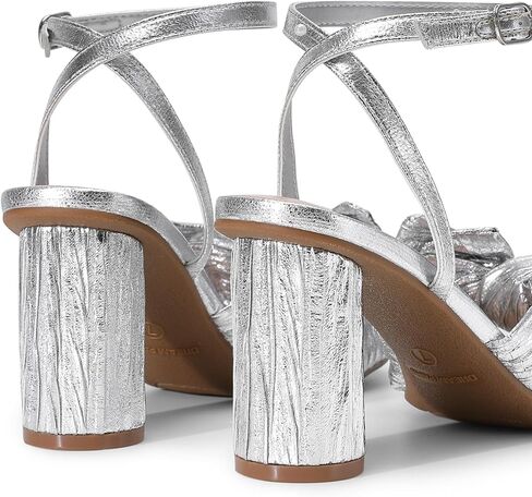 DREAM PAIRS Women's Bow Knot Heeled Sandals | Low Chunky Heels Open Toe Ankle Strap Slingback Dress Shoes for Wedding Bridal Party in Saudi Arabia