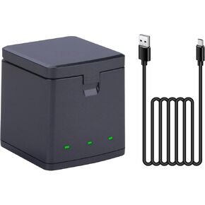 Battery Charger for GoPro Hero 13,Triple Slot USB Charging Case with Type-C Cord Fully Compatible with GoPro 13 Black Accessories