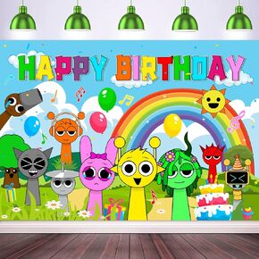 Birthday Party Decorations Backdrop Banner 5x3Ft Music Note Style Birthday Party Backdrop for Photography Blue Large Size Birthday Party Wall Background for Boys Girls