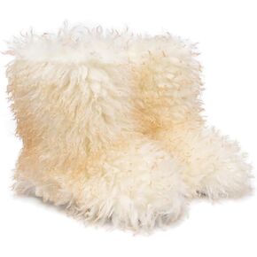 Fluffy Faux Fur Boots for Women Mid-Calf Furry Snow Boots