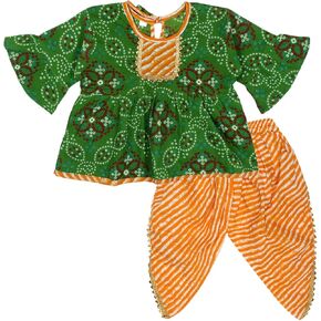 Baby Girls Peplum Kurti with Dhoti Style Salwar Ethnic Dress