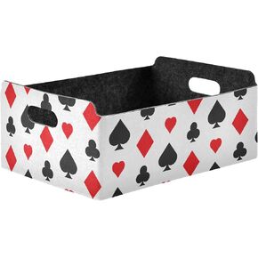 xigua Casino Poker Storage Bins with Handle Collapsible Storage Cube Home Decor Storage Baskets Organizer for Toys Books Shelves Closet Laundry Nursery