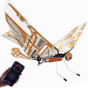 X-Fly Bionic Bird - sensor assisted ornithopter drone | RC & smartphone controlled for iOS & Android| Easy to fly with Autopilot & 6-Axis Gyro Stabilizer | next-gen flapping wings | For pilots & beginners