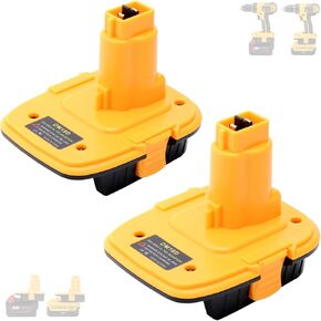 2 Pack DM18D Battery Adapter Compatible with Dewalt 18v Tools, Convert Compatible with Dewalt 20v or Compatible with Milwaukee 18v Li-ion Battery to Work with 18v Power Tools