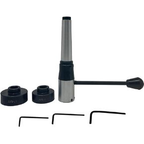 MachEl Lathe Tailstock Die Holder Attachment with MT2 Shank - Includes Multiple Die Sizes: 13/16", 1", 1-5/16", 1-1/2"