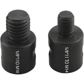 2PCS Angle Grinder Converter Adapters 5/8''-11 Female to M14/M10 Male, Angle Grinder Attachments Adapter Interface Connector Thread Adapter for Angle Grinder Polisher Drill Bit Connecting Tool
