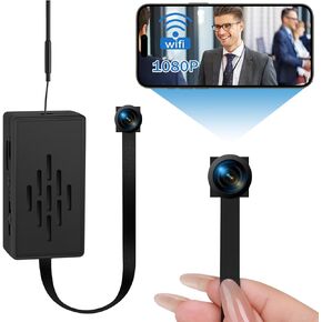 Mini Camera DIY Module, HD 1080P Hidden Camera 1100mah Wireless WiFi Nanny Cam Hidden Cameras with Motion Detection 140° Wide Angle, Portable Mini Camera Module for Indoor Security