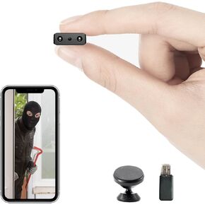 Smallest Wireless WiFi Camera,HD1080P Hidden Camera,WiFi Security Camera,Portable Spy Camera,Nanny Cam,Baby Monitor with Night Vision,Motion Detection,Remote Viewing for Security with iOS Android APP