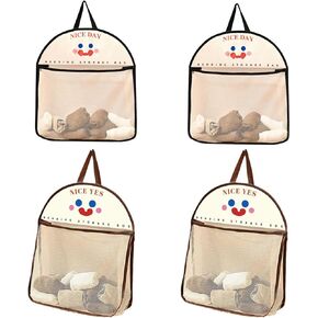 YIKANGHENG Hanging Storage Bag, 4 Pcs 17 Inch x 14 Inch Mesh Bags for Storage of Socks, Underwear and Clothes in Wall,Bedroom and Wardrobe (4)