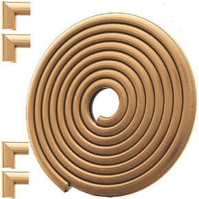7.5ft Wooden Color Corner Protectors for Kids, Corner Protection, Pre-Taped for Direct Use