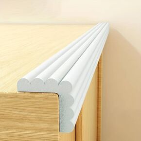 YIZHI Baby Proofing Edge Corner Protector, Grey 3.2" x 6.5 ft Edge Guards Padding with Adhesive, Extra-Wide Soft Rubber Foam Padding, Furniture,Sharp Edge Safety Corner Edge Bumper Guard