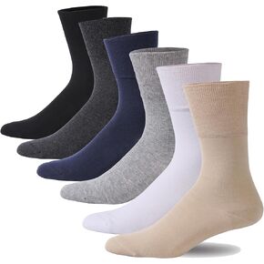 جوارب Forcool غير مربوطة من القطن لمرضى السكري للرجال والنساء، مقاس M/L/XL، 3/6 أزواج in Kuwait