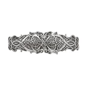 Irish Pewter Barrette Hair Clip Celtic or Kells Present Accessories for Women (Celtic Dragon)