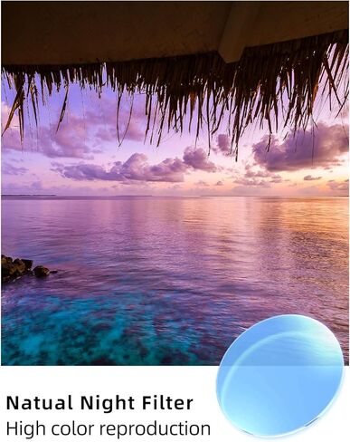 Atli 49mm Natural Night Filter 2mm سماكة Atli eon الزمنية مرور الوقت إكسسوارات الكاميرا للمشاهد الليلية تلوث الضوء in Kuwait