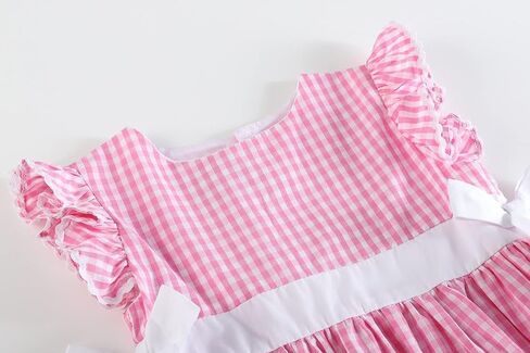 Lil cactus Baby Girls Ruffle Dress with Bows in Kuwait