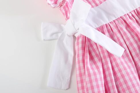 Lil cactus Baby Girls Ruffle Dress with Bows in Kuwait