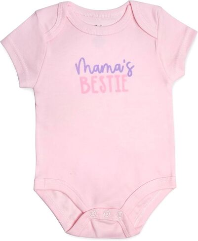 Baby Essentials Baby Girls 6 Piece Bodysuit Set in Kuwait