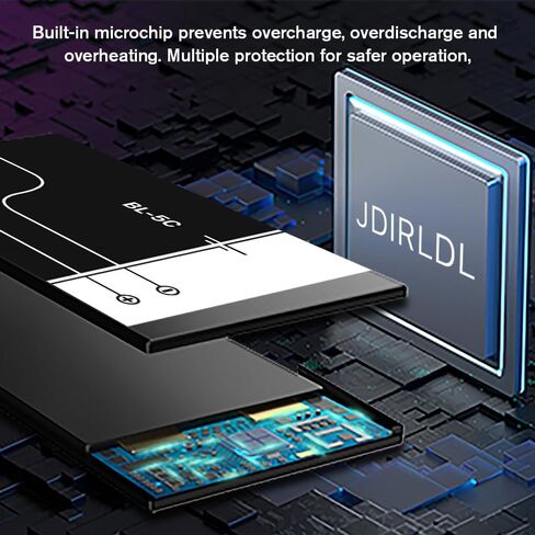 2 Pieces BL-5C Battery, 3000mAh New Upgraded 3.7V Li-ion Higher Capacity Replacement Battery for Household Radio, bt Speaker, Camera in Kuwait