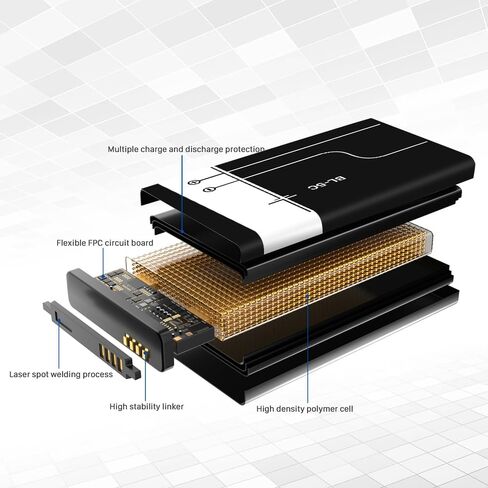 2 Pieces BL-5C Battery, 3000mAh New Upgraded 3.7V Li-ion Higher Capacity Replacement Battery for Household Radio, bt Speaker, Camera in Kuwait