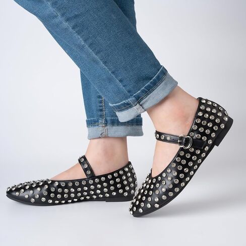 Women's Ballet Flats Shoes for Women Ballet Flats Mary Jane Flats Round Toe Comfortable Dressy Ballet Flats with Buckle Strap in Saudi Arabia