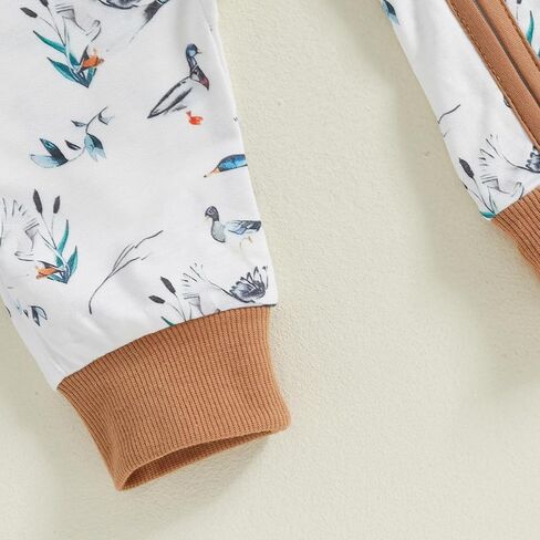 Newborn Baby Boy Girl Hunting Outfit Mallard Duck Zipper Romper Jumpsuit Long Sleeve Bodysuit Duck Hunting Clothes in Kuwait