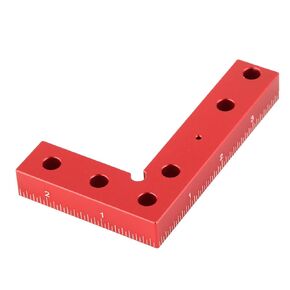 Gohelper Small Square, Small Aluminum Alloy Center Finder Tool Dowel Drill Jig for Woodworking Professional Accessories