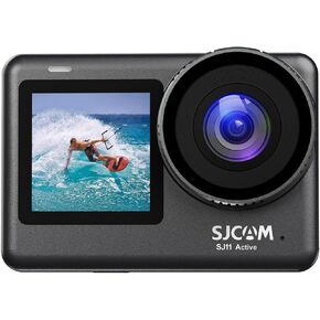 SJCAM SJ11 Action Camera 4K 154°FOV with Active HDR, 98Ft Waterproof Underwater, Stabilization Motorcycle Sport Camera, Remote Control, 5G WiFi, 8X Zoom, Touch Screen, Helmet Accessories Kit Bundle