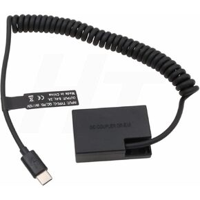 USB C to LP-E17 Dummy Battery for Canon EOS R8 T6s T6i T7i X8i SL2 800D 9000D Camera 9V/12V PD DR-E18
