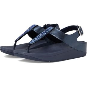 FitFlop Women's Fino Crystal-Mix T-Strap Sandals Wedge
