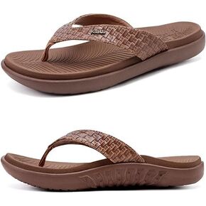 Womens Flip Flops Ladies Yoga Mat Comfortable Walking Thong Sandals With Plantar Fasciitis Arch Support Slip On Indoor Outdoor For Summer KuaiLu