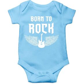 Belle Homie Born To Rock - Funny Baby Essentials Bodysuit - Cute Baby Girl Clothes Newborn Boy Outfits