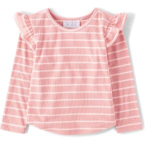 The Children's Place Baby Girls' and Toddler Long Sleeve Ruffle Top