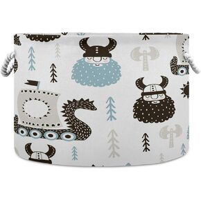 Kigai Cotton Rope Basket Viking Boat Large Storage Basket for Toys Blanket Baby Laundry Basket for Nursery, Closet, Bedroom, Home Organization