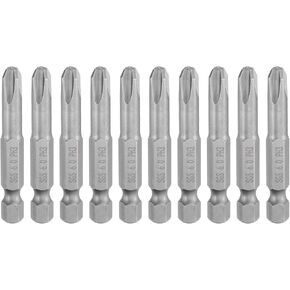 HARFINGTON 10pcs #000 Phillips Screwdriver Bit PH000 1/4" Hex Shank 2" (50mm) Long Magnetic S2 Steel Industrial Grade Screw Driver Bit Cross Head Electric Drill Bits 0.047" (1.2mm) Rod