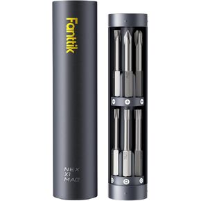 Fanttik X1 Mag Screwdriver Bits, 12-in-1 Screwdriver Bit Set, S2 Steel, 1/4" Hex, 2 inches Screwdriver Bits, Magnetic Aluminum Case Storage